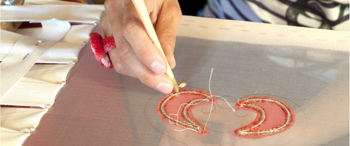 traditional Luneville hook technique - Haute Couture Embroidery